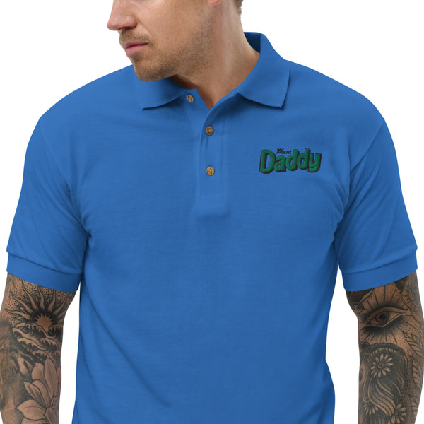 Plant Daddy Embroidered Polo Shirt