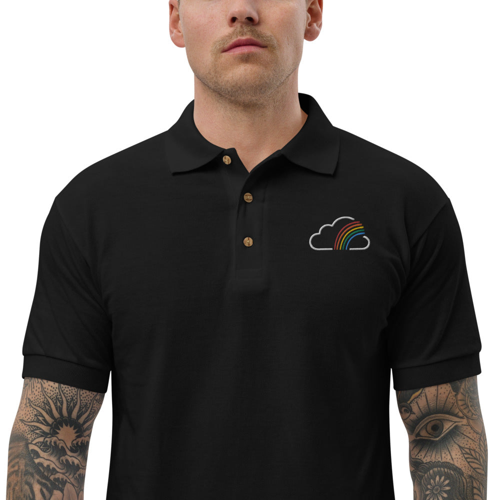 Rainbow Embroidered Polo Shirt